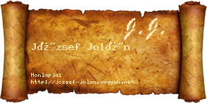 József Jolán névjegykártya